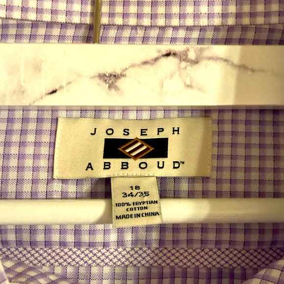 PAIR Joseph Abboud Classic Fit Spread Collar Dress Shirts - Picture 4 of 7